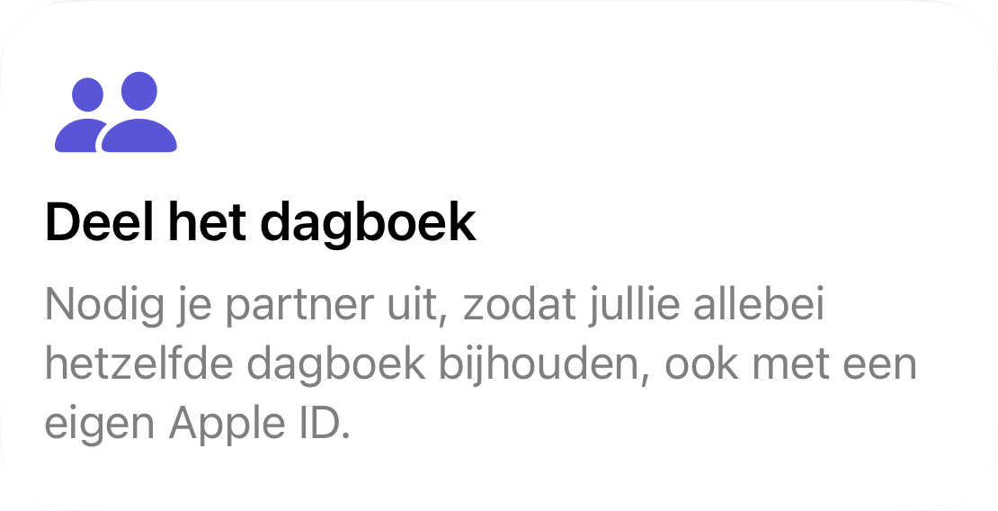 Deel het dagboek: nodig je partner uit om samen hetzelfde dagboek bij te houden